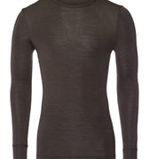 Woolen Silk M wool And Silk Fitted Top | Earthy Ink 73402-2147